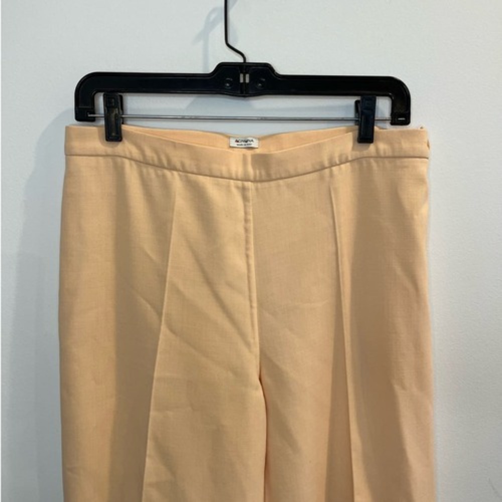 Agnona Peach Wool Trouser Pants Size EU 46 / US 10 Made In Italy Quiet Luxury‎ - Picture 3 of 9
